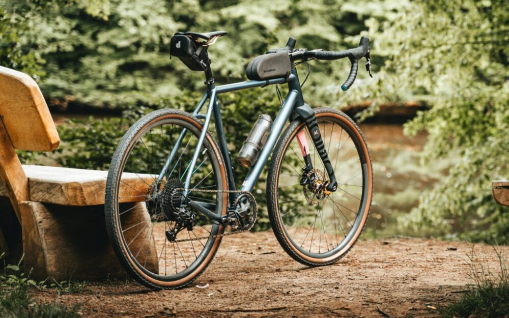 Gravel bike in forest