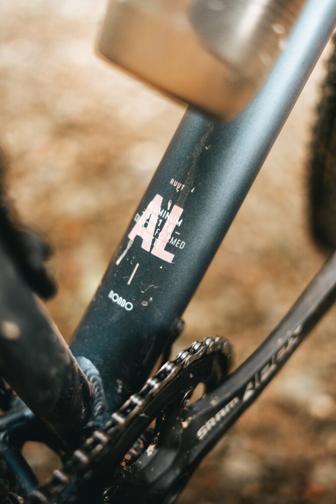 Gravel bike frame close up